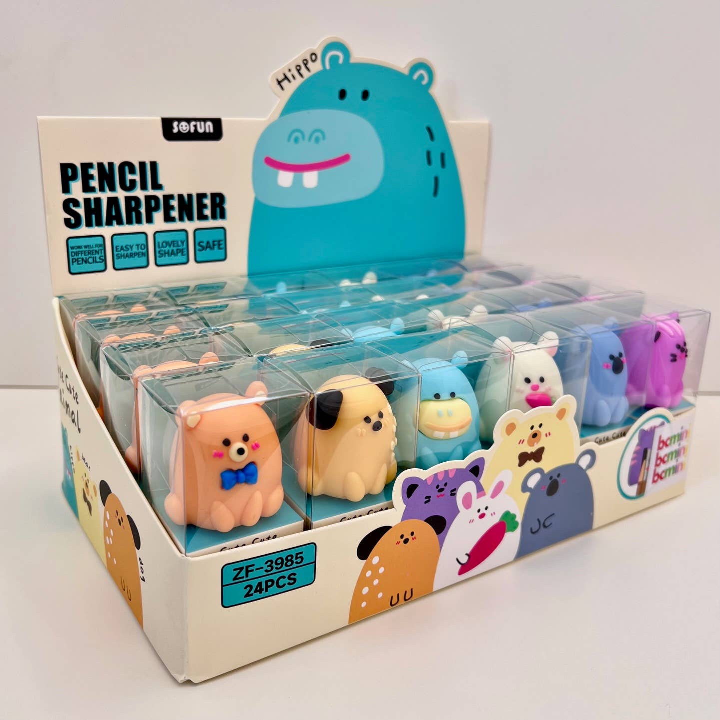 33319 ROUND ANIMALS PENCIL SHARPENER-24