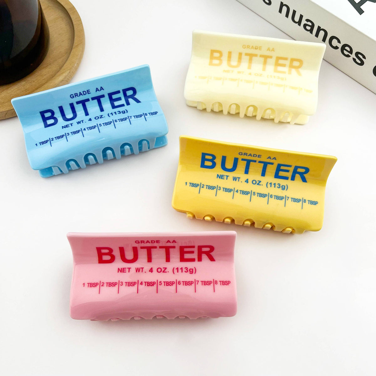 Butter Shaped Hair Claw Clip, Creative Food Hair Clip