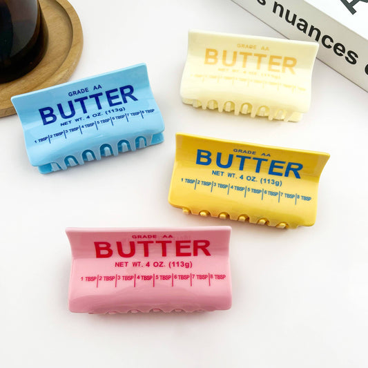 Butter Shaped Hair Claw Clip, Creative Food Hair Clip