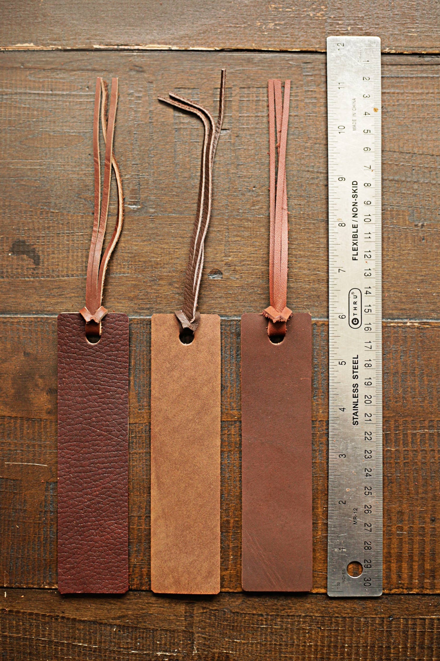 Leather Bookmark - Natural