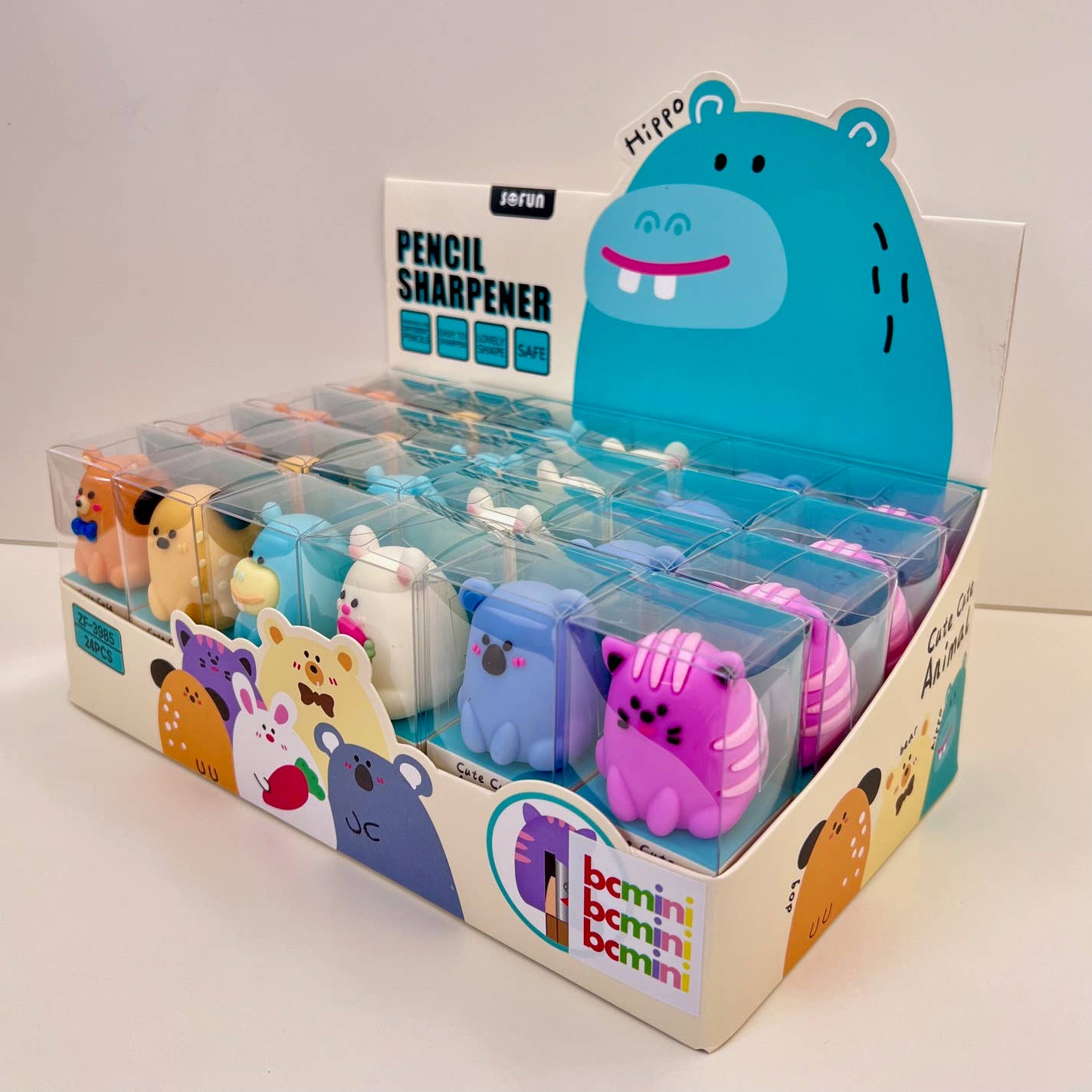 33319 ROUND ANIMALS PENCIL SHARPENER-24