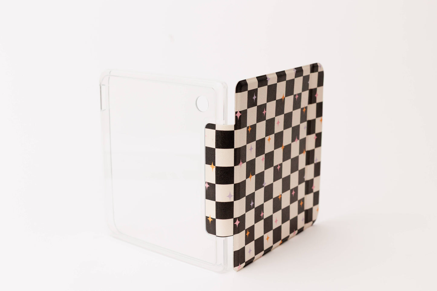 Retro Cherries Clear Back and Handstrap Kindle Case
