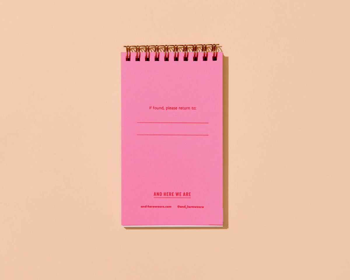 Letterpress Small Spiral Notebook (Lined)—Ghosts and Ghouls