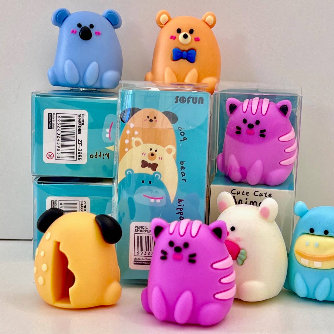 33319 ROUND ANIMALS PENCIL SHARPENER-24