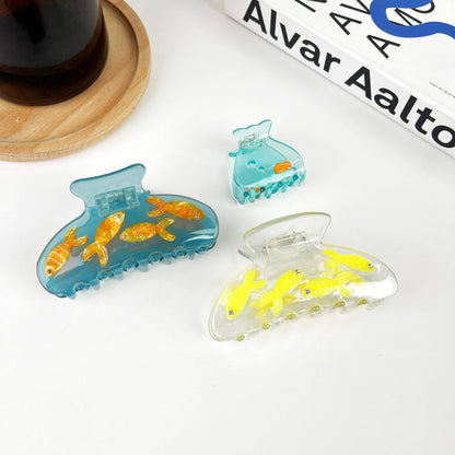 Fish Tank Hair Clip,Acetate Claw Clips