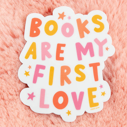 Books Are My First Love Decal Sticker