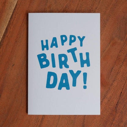Happy Birthday Greeting Card — Blue 