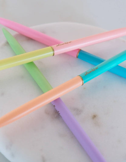 Neon Duo Tone Slim Pen, Set of Four