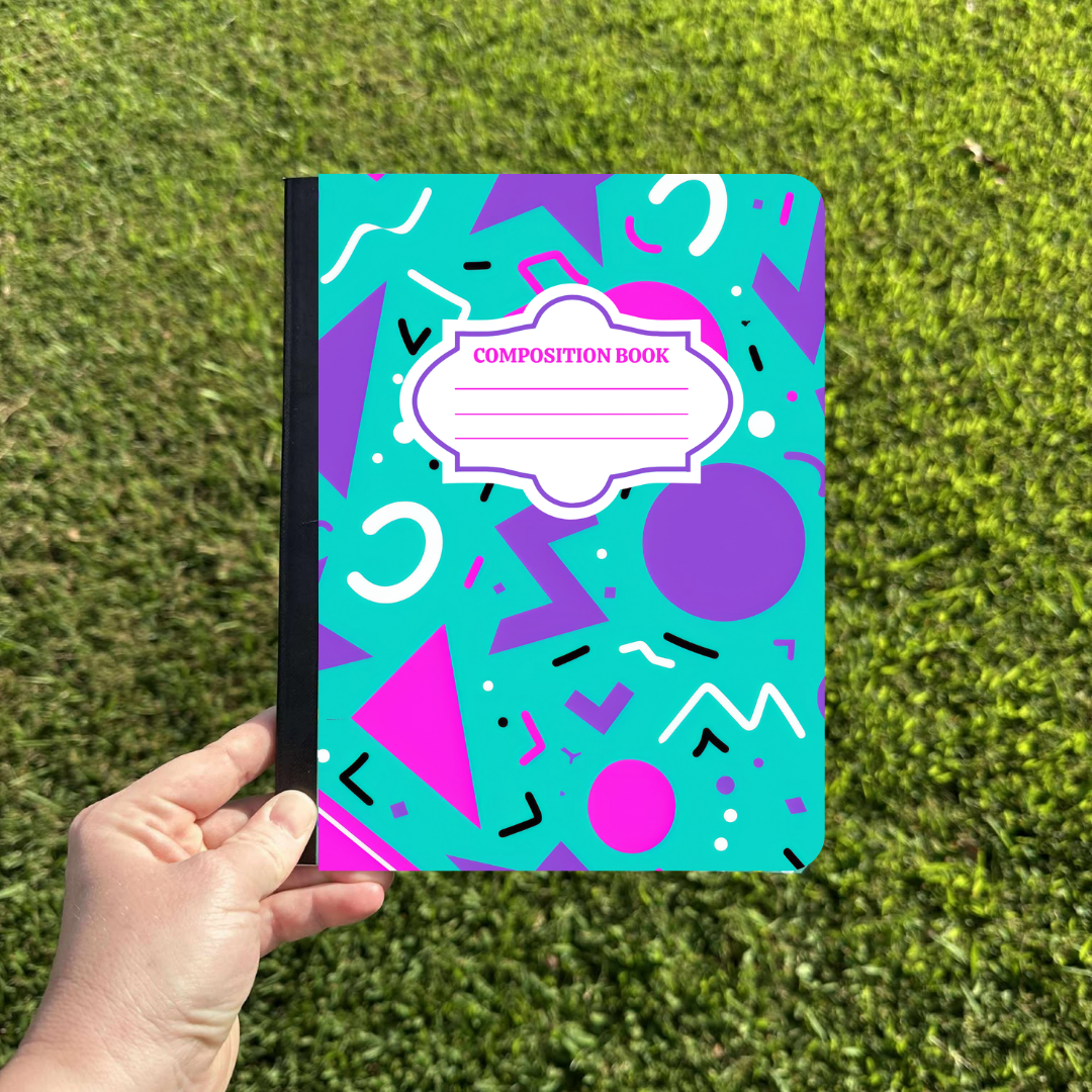 90s Pattern-Composition Notebook Cover