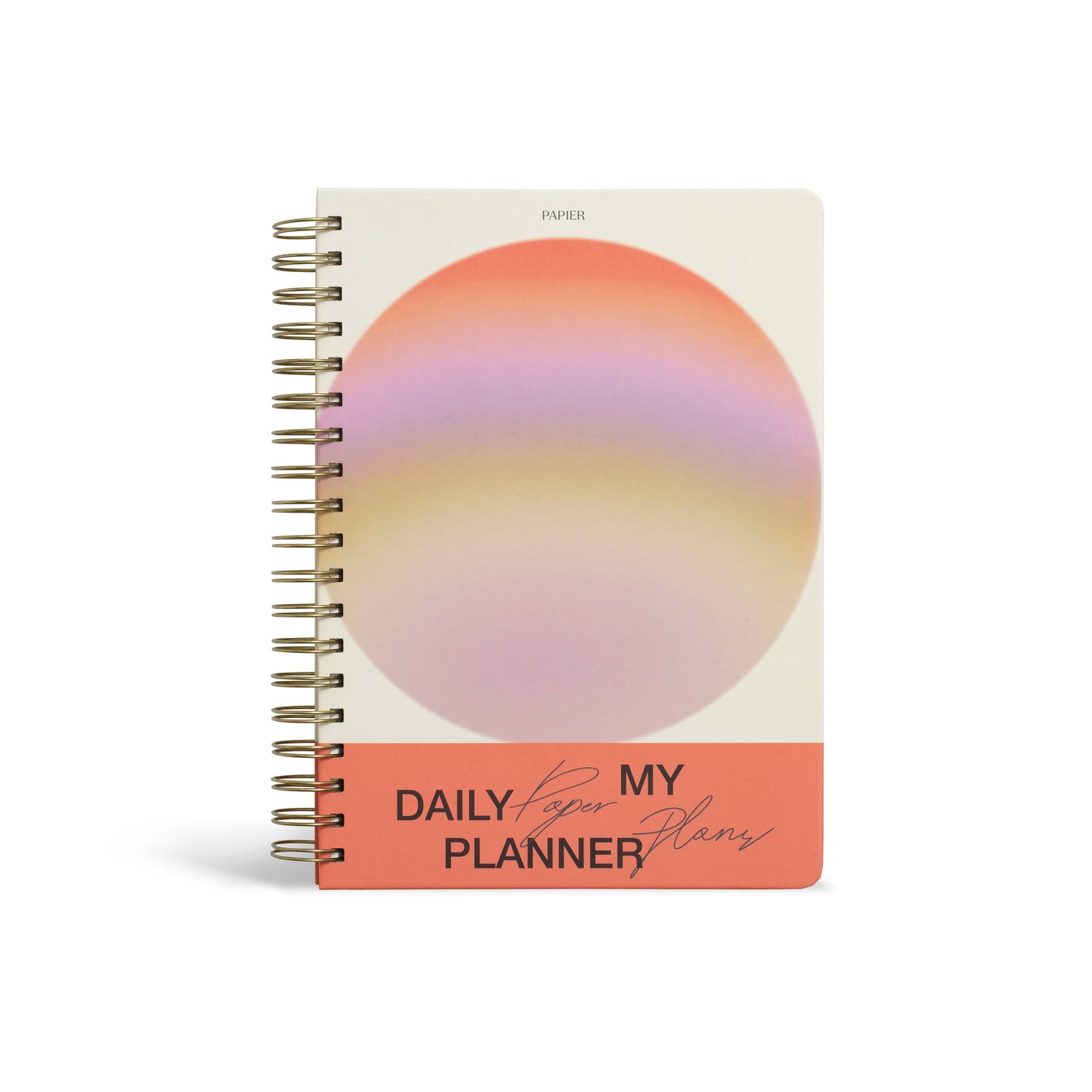 Daily Planner, Undated, Hardcover B5 Spiral - Gradient Orb