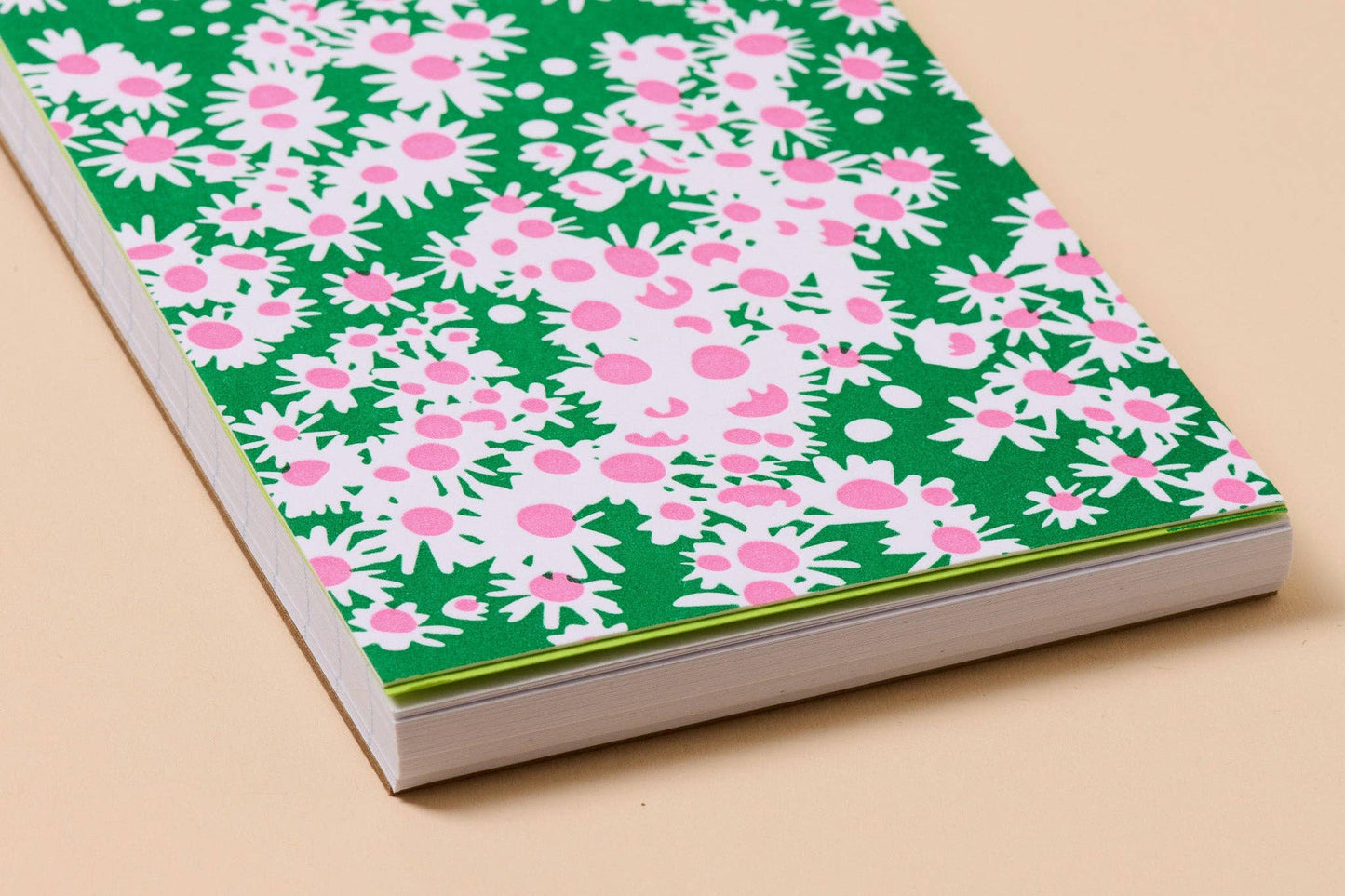 Modern Floral Letterpress Small Spiral Notebook — Aster