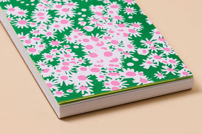 Modern Floral Letterpress Small Spiral Notebook — Aster
