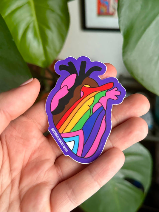 Queerness is in My Heart Sticker