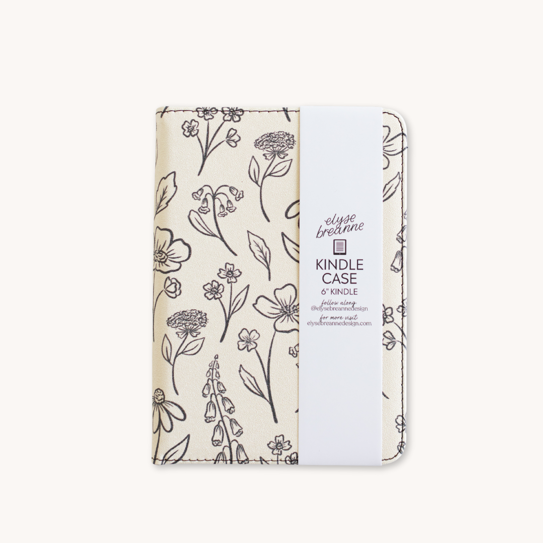 Pressed Floral Kindle Case | Bookish & Reading
