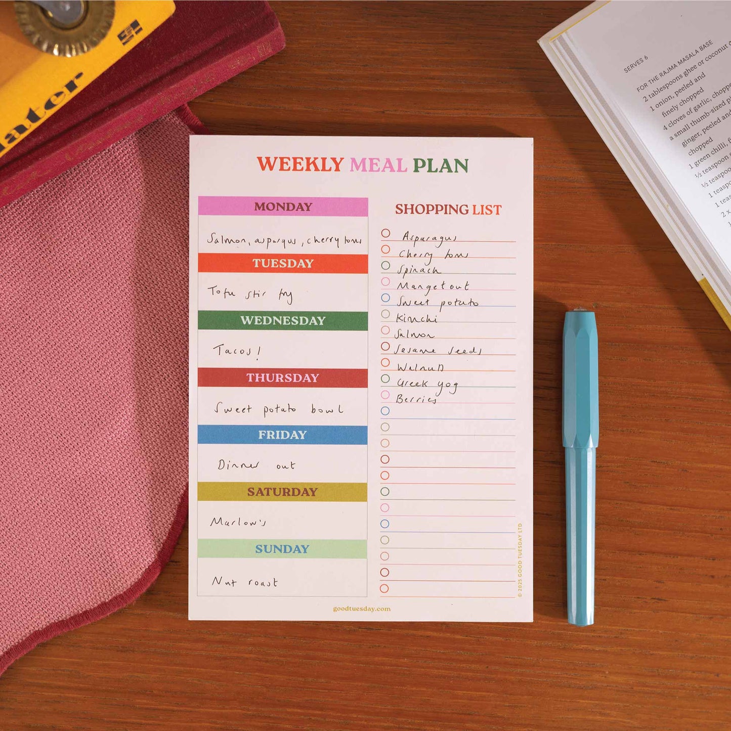 A5 Meal Planner & Shopping List | Work Hard, Play Nice