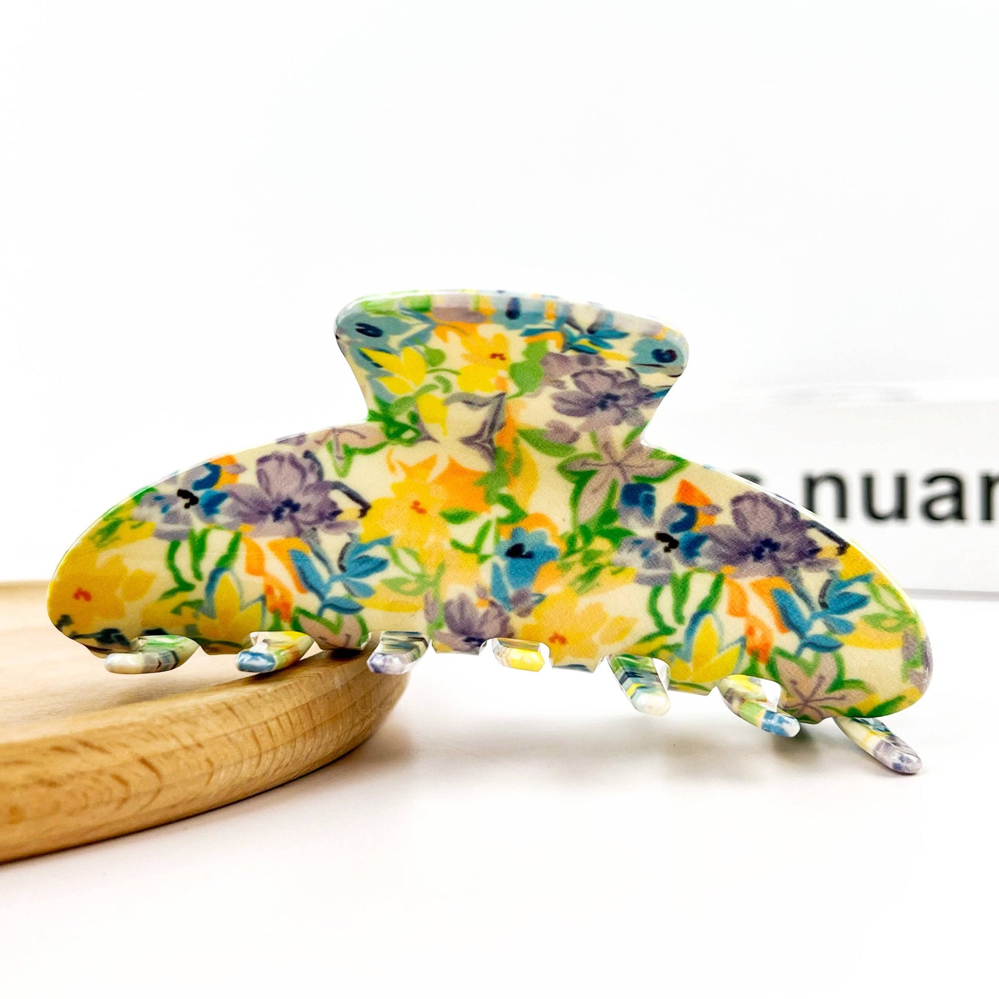 Floral Hair Claw Clip, Oil Painting Hair Clip
