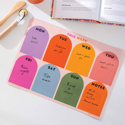 Large A3 Magnetic Weekly Planner | Rainbow Arches | Fridge Magnet Planner
