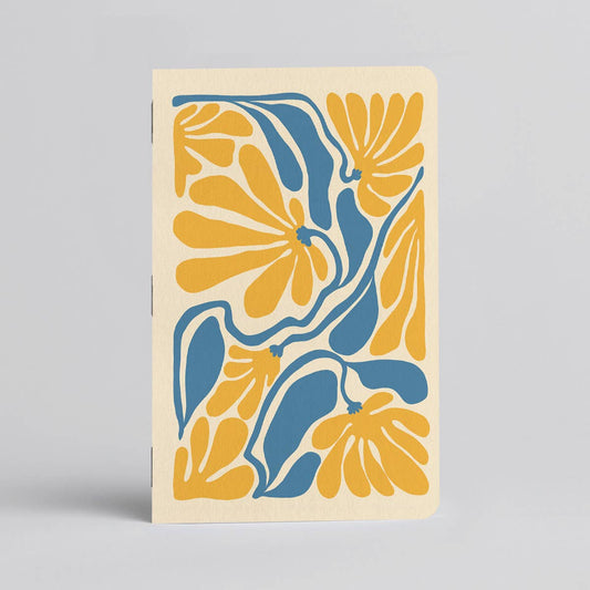 Yellow Floral Notebook - Boho Inspired Flower Journal
