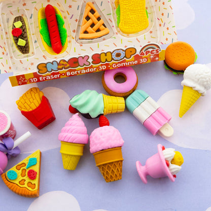 Snack Shop 3D Eraser Sets