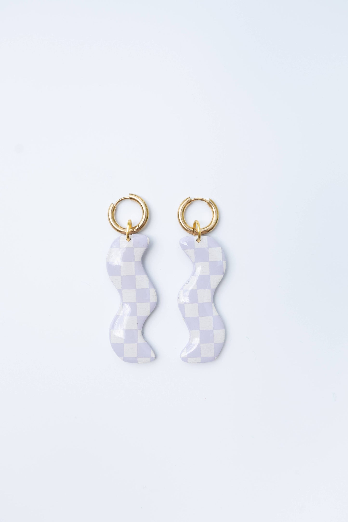 Checker Squiggle Earrings