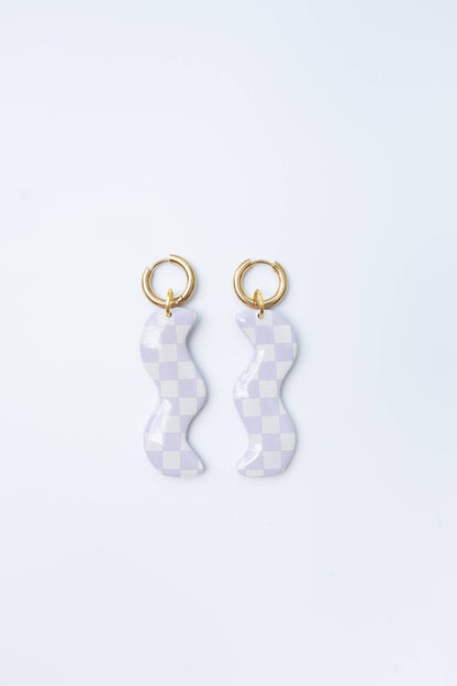 Checker Squiggle Earrings