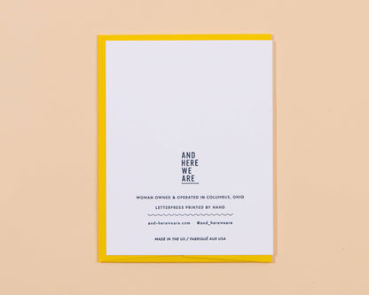 Glad You're My Dad Letterpress Greeting Card - Father's Day- Made in USA