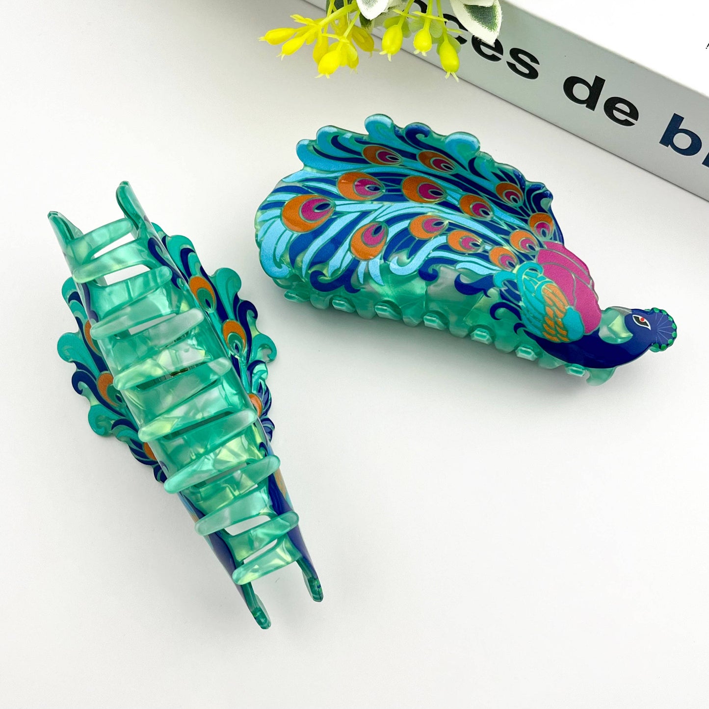 Creative Fashion Peacock Hair Claw Clip – Animal Style