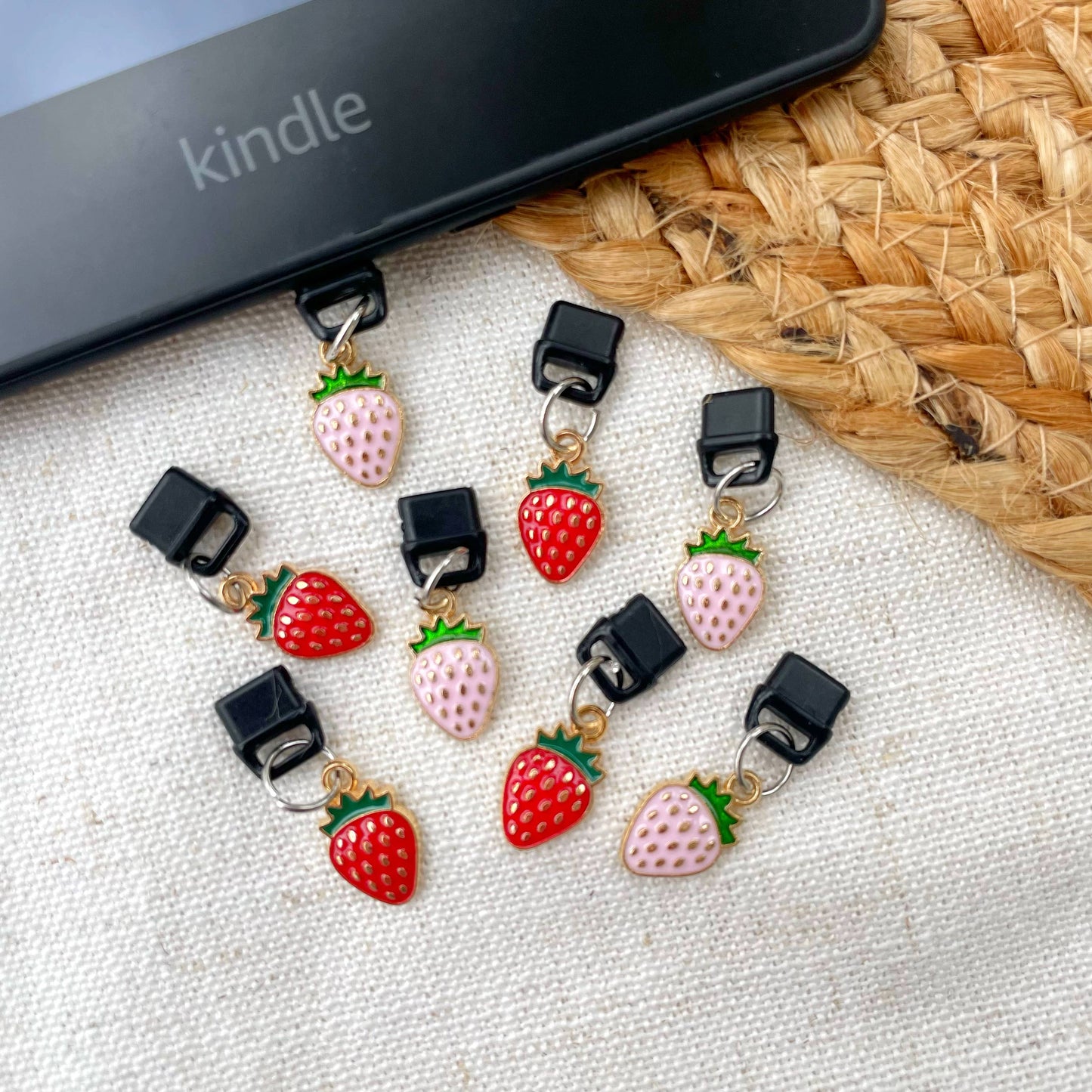 Strawberry Dust Plug Kindle Charm