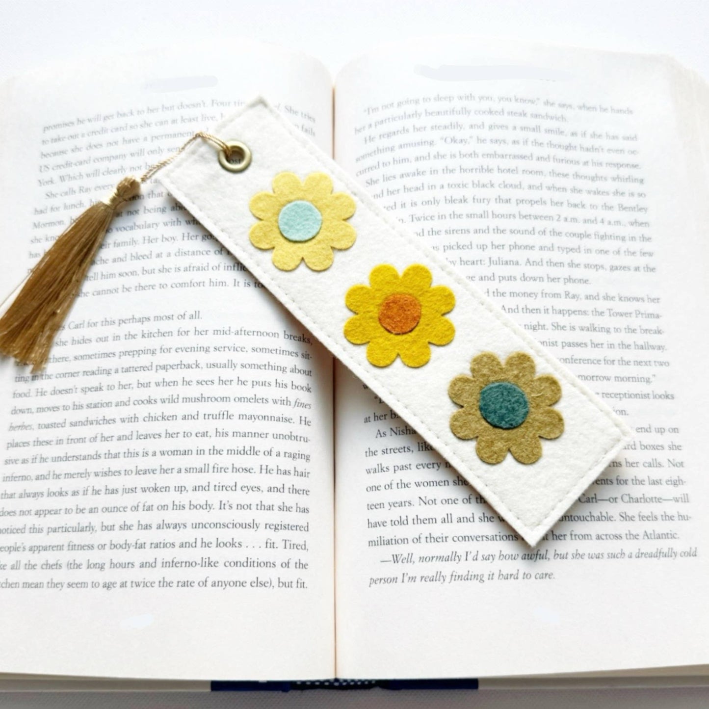 Fall Flowers Felt Bookmark 