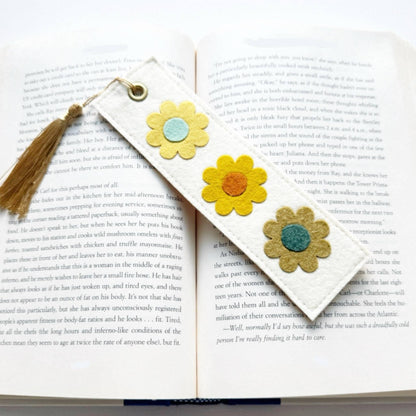 Fall Flowers Felt Bookmark 