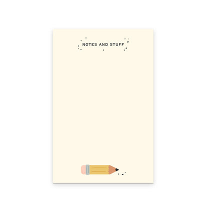 Notes and Stuff Pencil Notepad