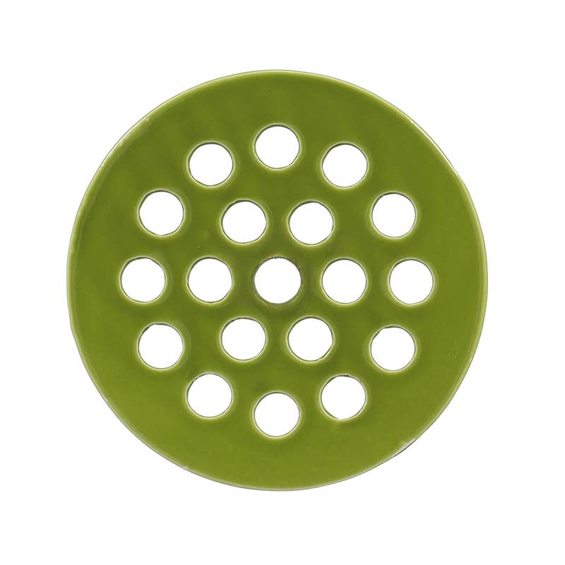 Flower Arranging Disc, Ceramic, Green - Medium