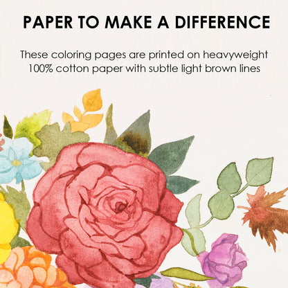 15 Sheets 140LB Autumn-Themed Watercolor Coloring Book
