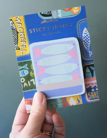 Tinned Fish Die-Cut Sticky Notepad