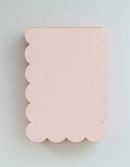 Scalloped Shaped Notepad | Peach + Persimmon Edge