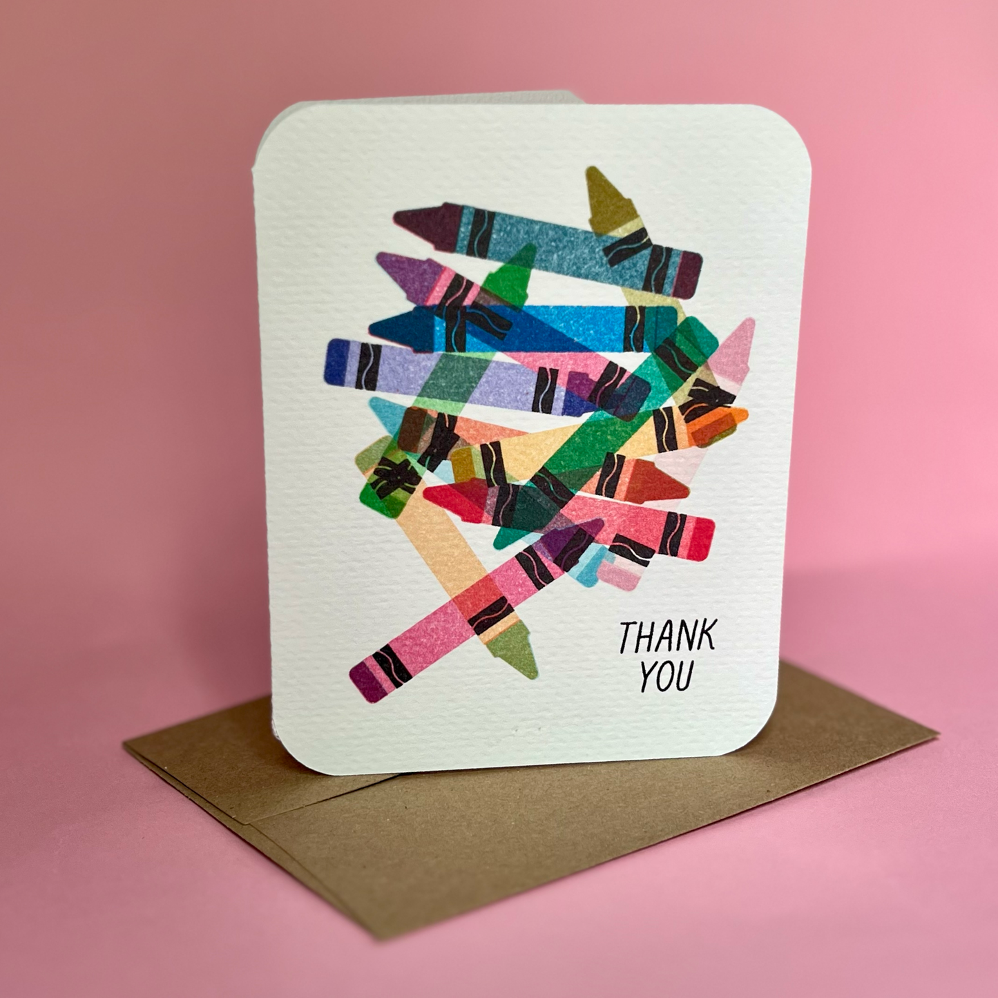 Crayon Thank You Card