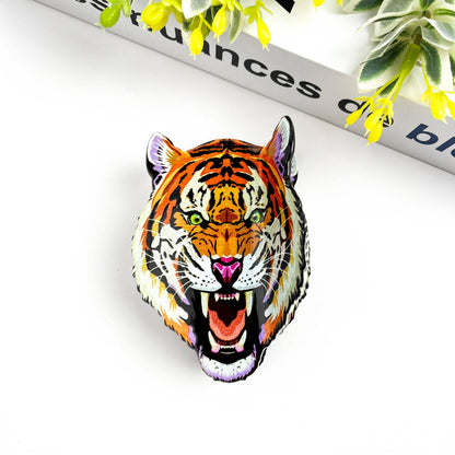 Tiger Head Hair Claw Clip, Cheetah Head Hair Clip