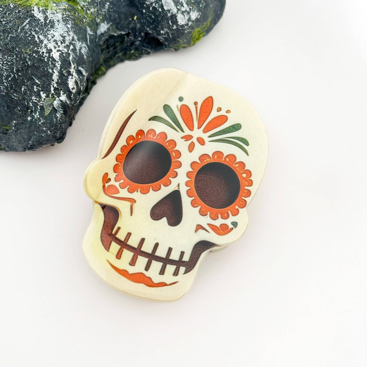Funny Beige Skull Claw Clip
