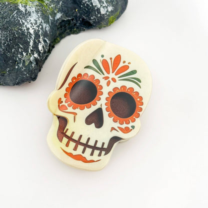 Funny Beige Skull Claw Clip
