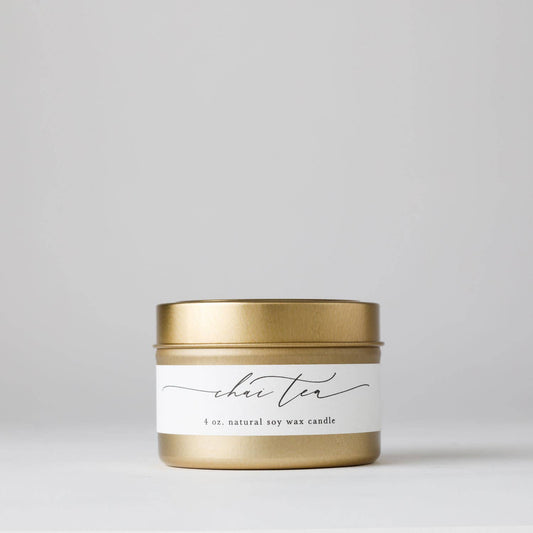 Chai Tea : Tin Soy Candle ( fall autumn winter )