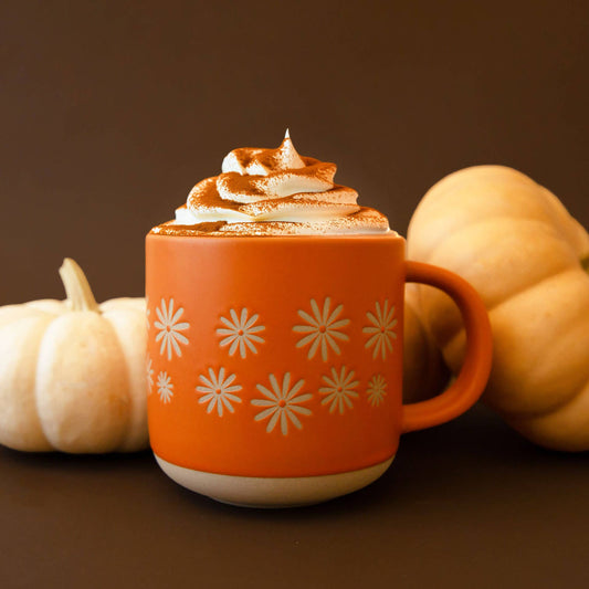 Retro Ceramic Mug | Pinwheel Flowers