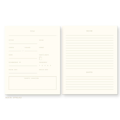 Standard Book Log Reading Journal