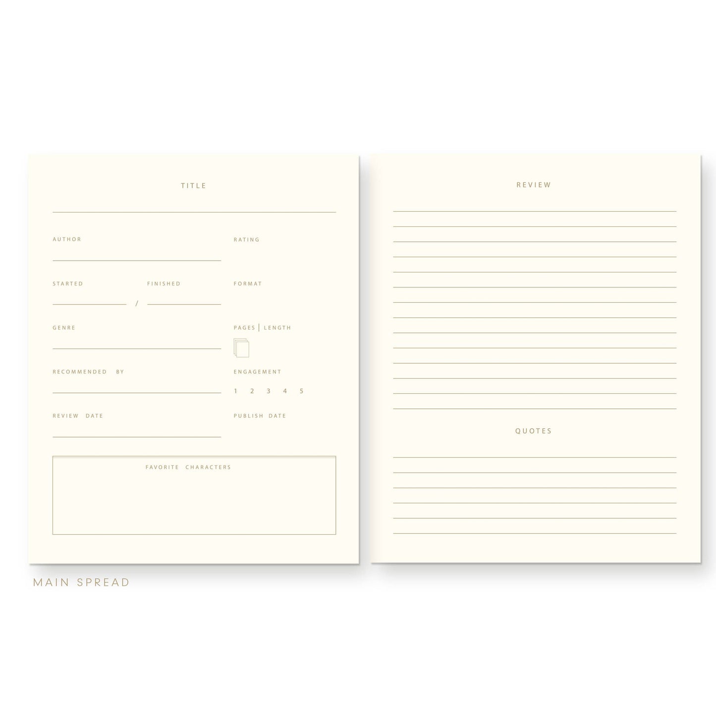 Striped Book Log Journal