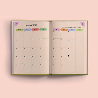 2026 Weekly Planner | Diary Agenda A5 | Les Fleurs