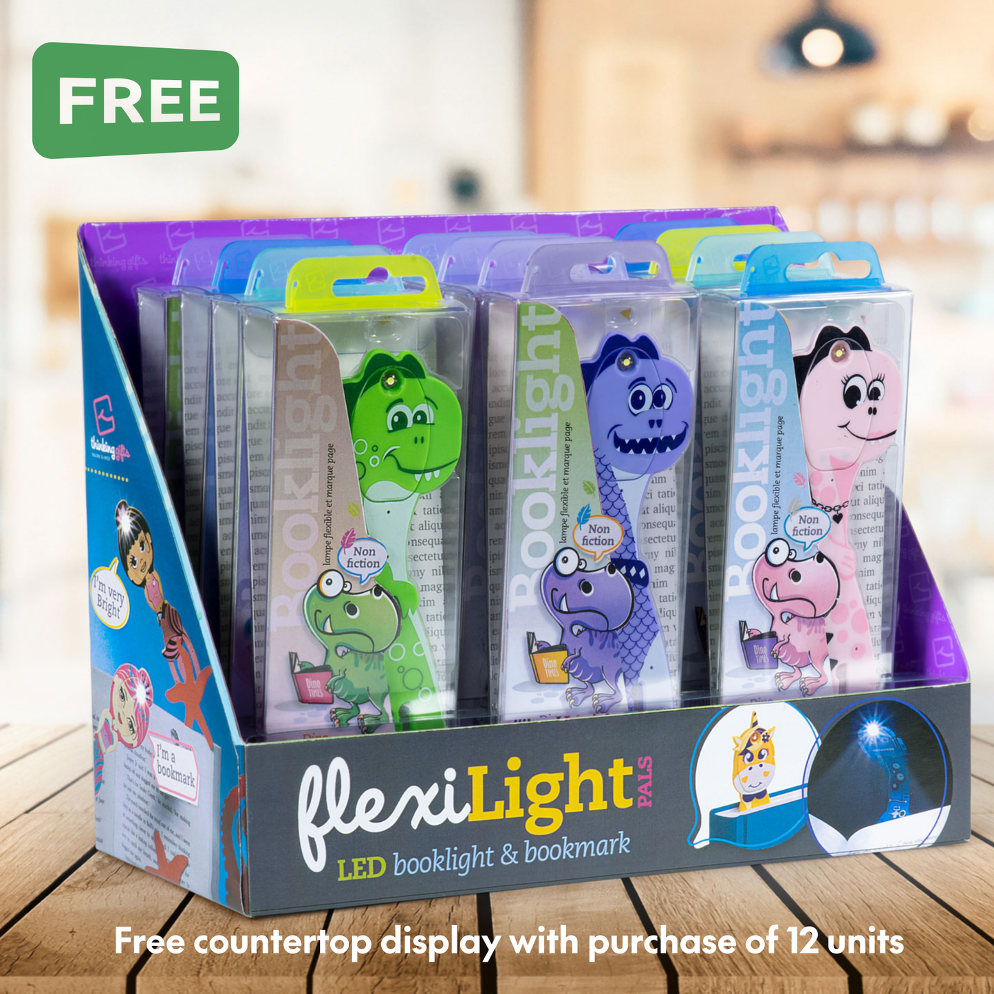 Flexilight Dinosaur - Booklight / Bookmark in one