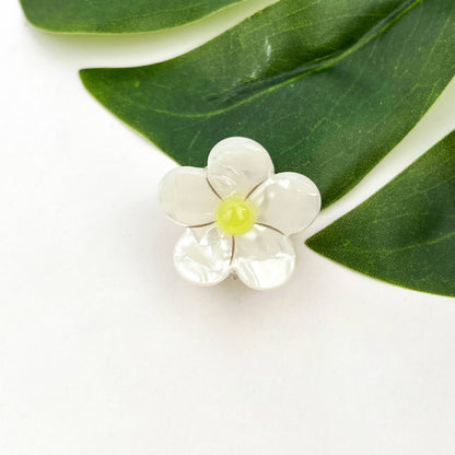 Mini Smiley Face Hair Claw Clip, Cute Floral Hair Clip