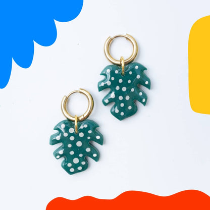 Monstera Leaf Earrings