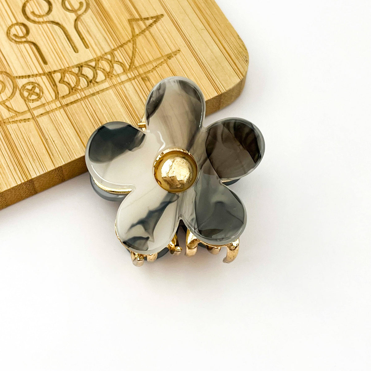 1.4'' Mini Metal Flower Hair Claw Clip