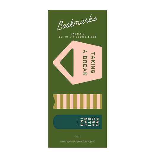 Taking a Break Magnetic Bookmark Set