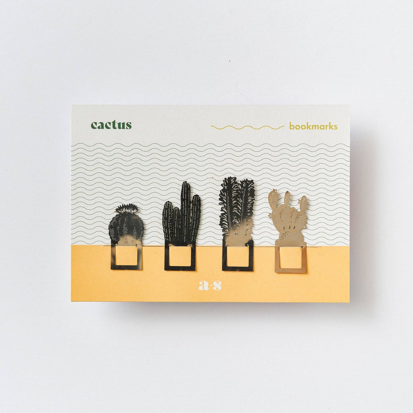 Cactus Bookmarks, metal page markers